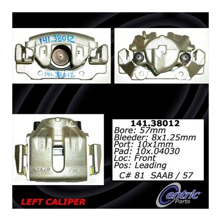 Centric Semi-Loaded Brake Caliper, Parts, 141.38012 141.38012
